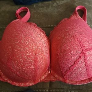 Cacique pink push up bra